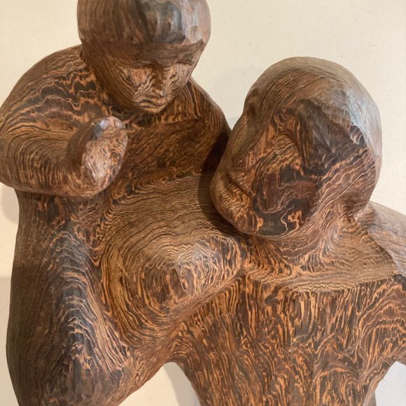 Vintage Fine Art, Inuit Carving, Wood, 20 1/2" - Picture 3 of 10